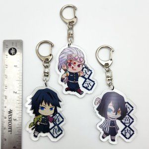 Lot of 3 Demon Slayer: Kimetsu no Yaiba New Acrylic Keychains Japanese Anime